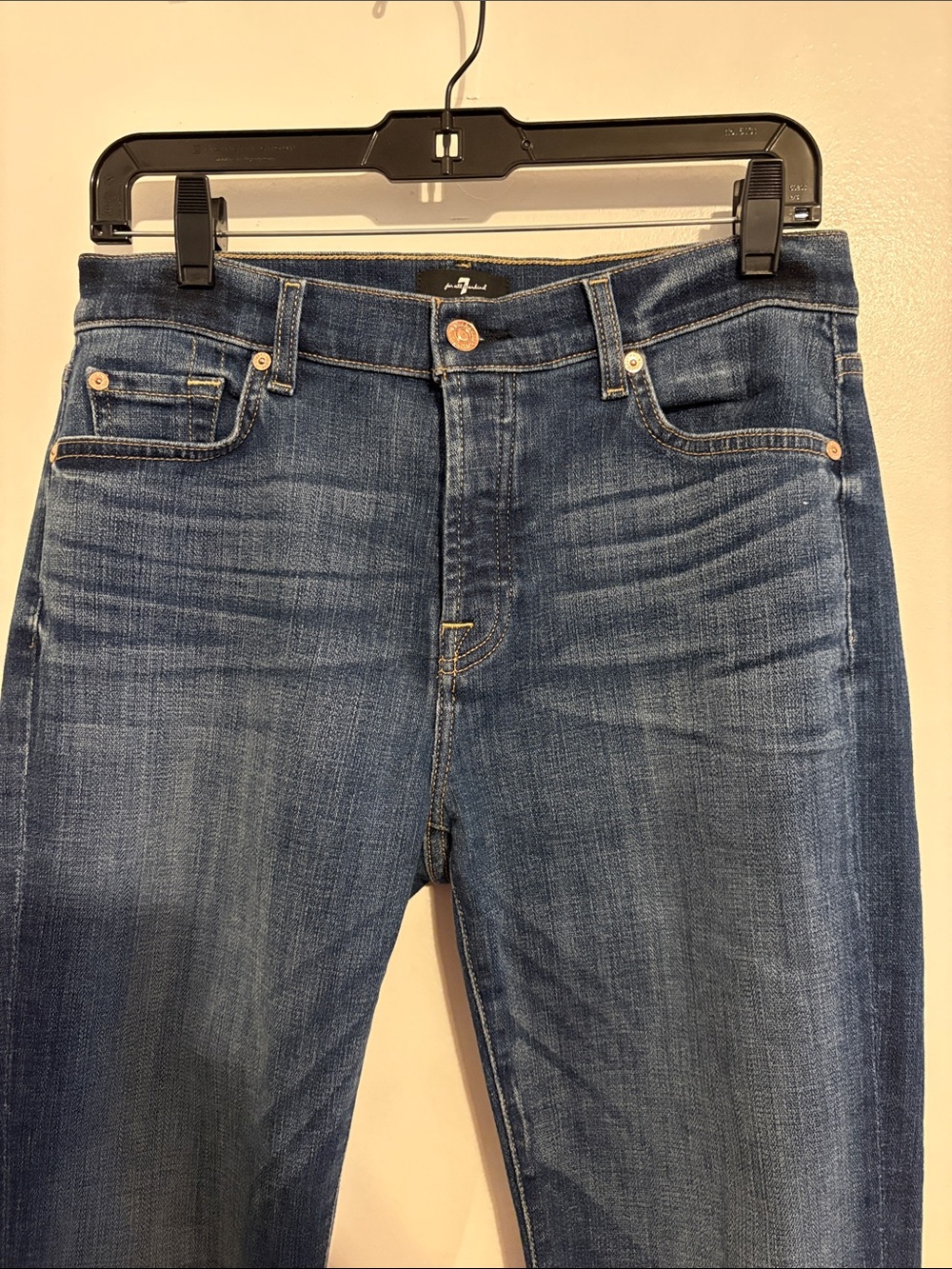 7 For All Mankind Josefina Button Fly Boyfriend Slim Fit Jeans 27 - Picture 2 of 10
